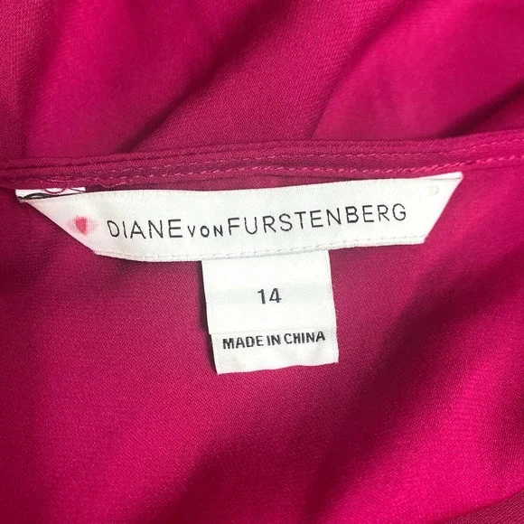 Diane Von Furstenberg Pink Midi Dress - Picture 3 of 13